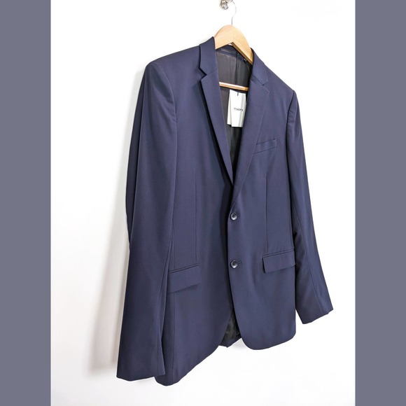Theory Size 40 L Mens XYLO NP UOMO Suit Jacket with 98% Wool In Deep Navy - Picture 7 of 12